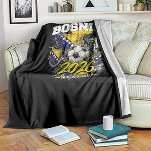 Bosnia Soccer Jersey Pride 2026 Throw Blanket One Nation One Dream Heritage Football Sports Fan