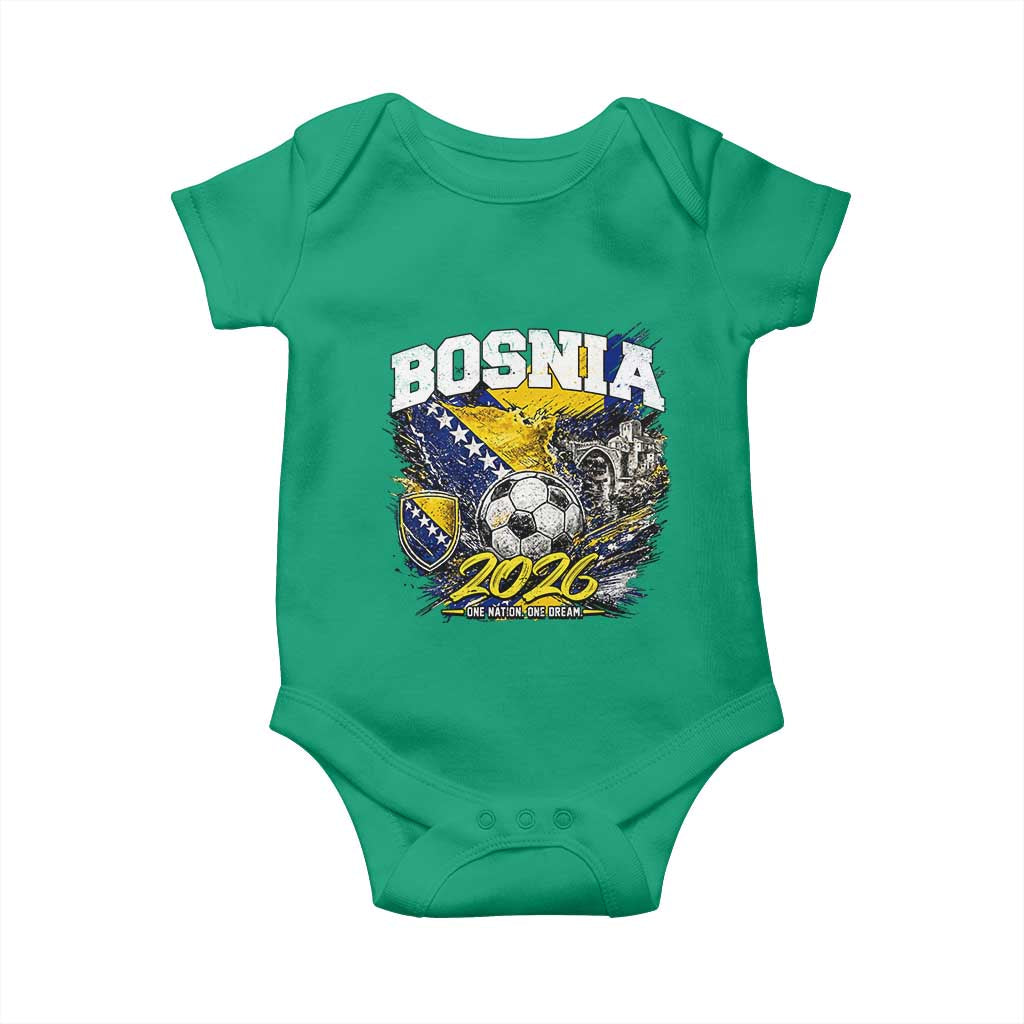 Bosnia Soccer Jersey Pride 2026 Baby Onesie One Nation One Dream Heritage Football Sports Fan