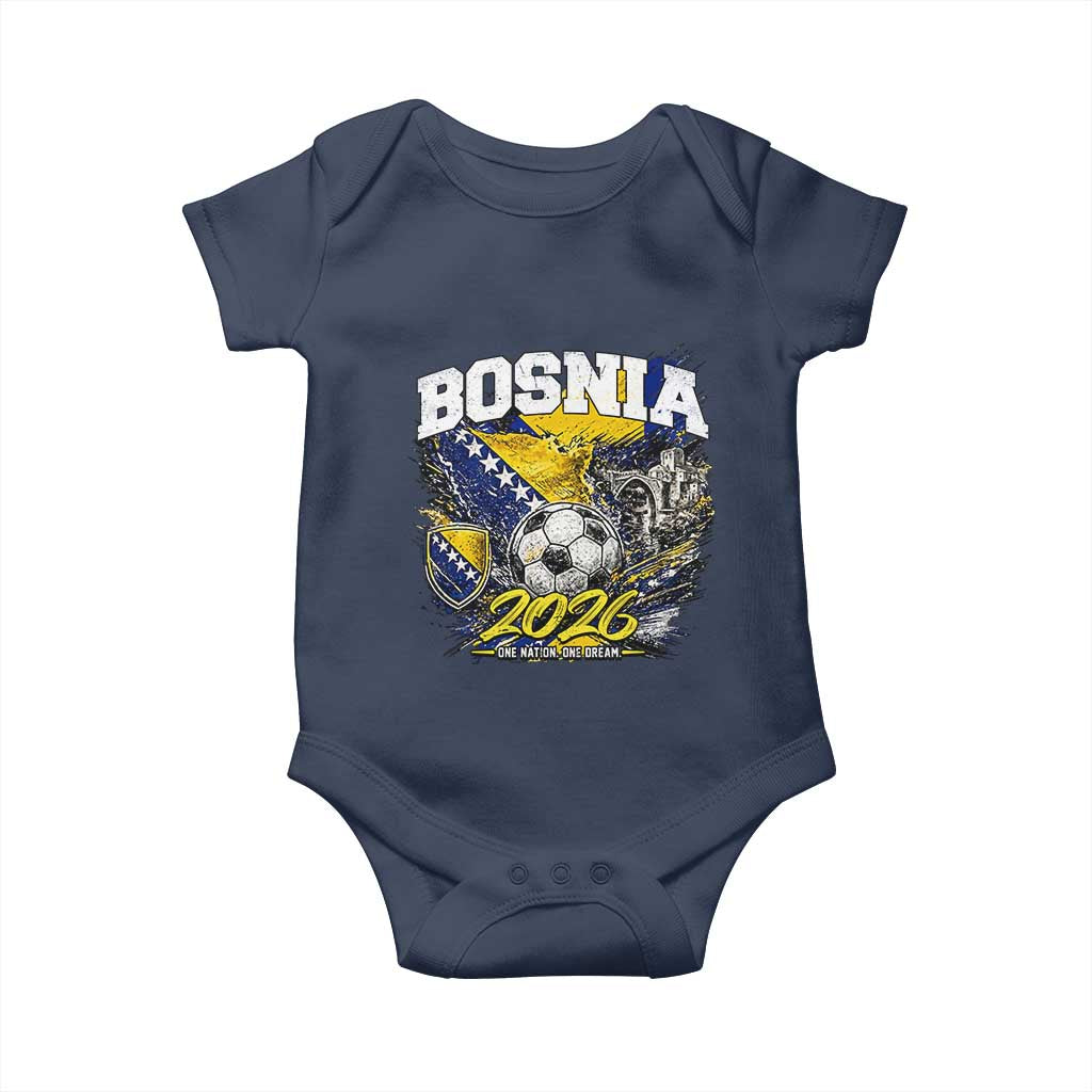Bosnia Soccer Jersey Pride 2026 Baby Onesie One Nation One Dream Heritage Football Sports Fan