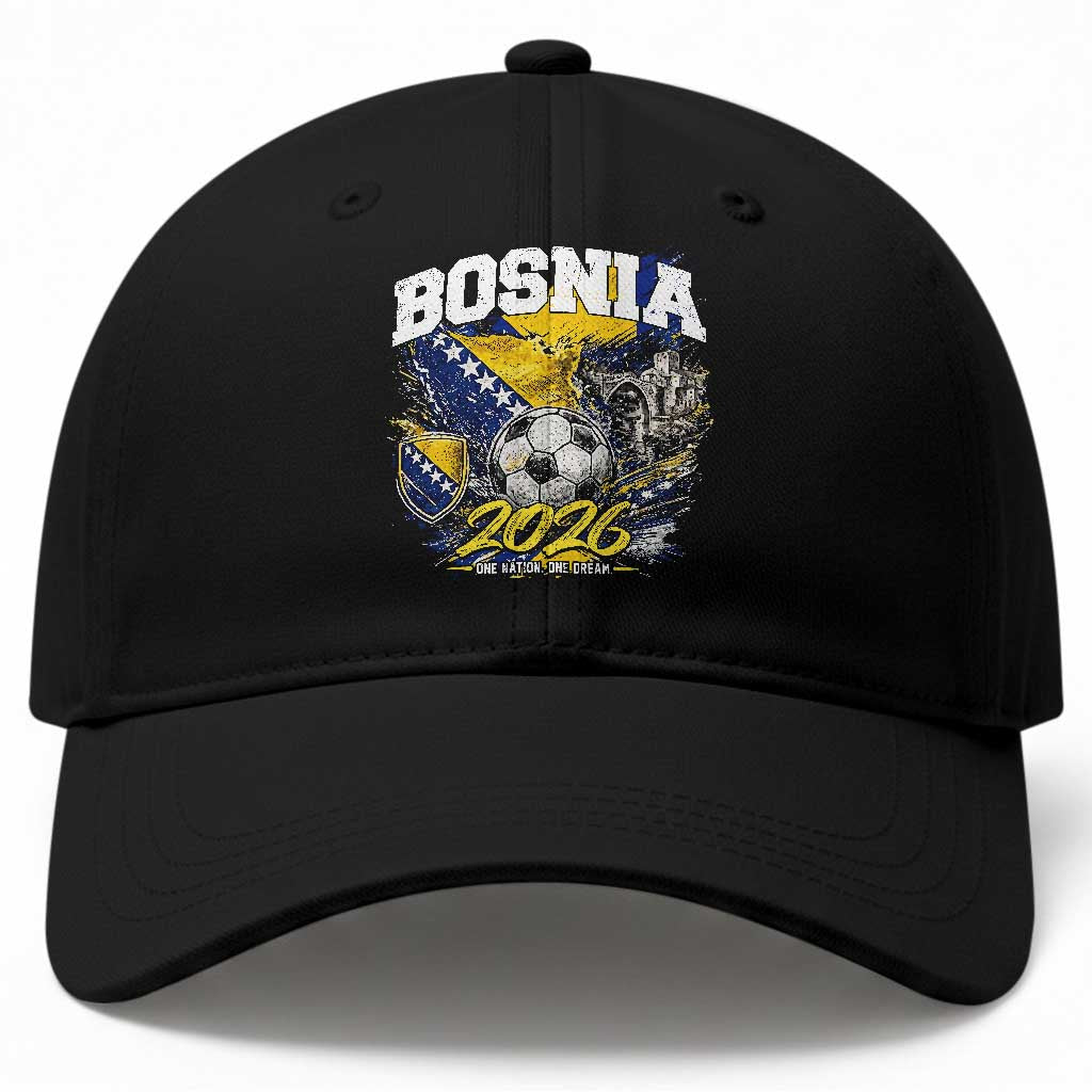Bosnia Soccer Jersey Pride 2026 Baseball Cap One Nation One Dream Heritage Football Sports Fan