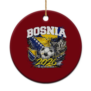 Bosnia Soccer Jersey Pride 2026 Ceramic Ornament One Nation One Dream Heritage Football Sports Fan