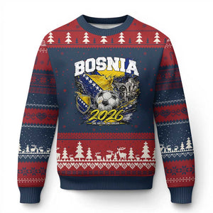 Bosnia Soccer Jersey Pride 2026 Ugly Christmas Sweater One Nation One Dream Heritage Football Sports Fan