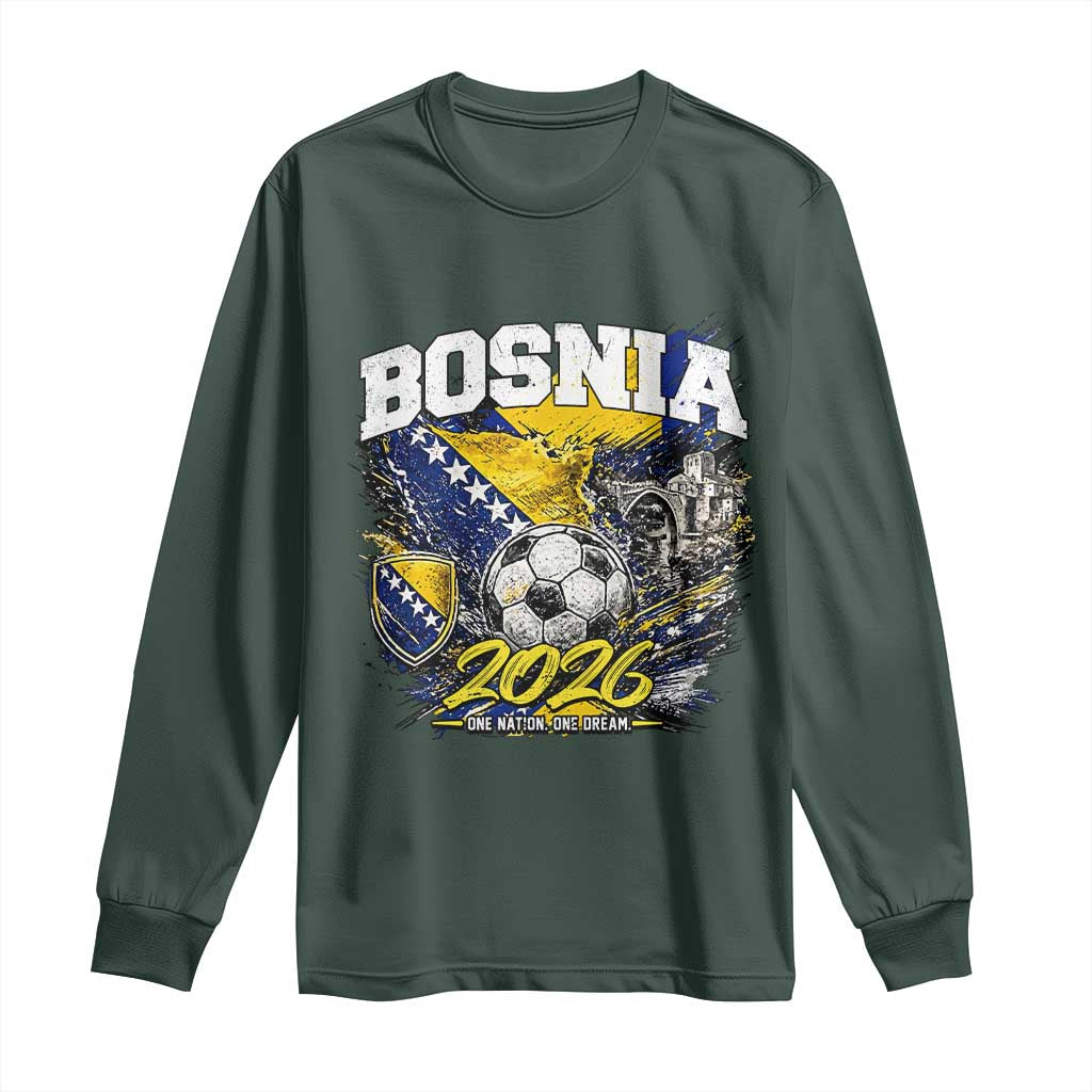 Bosnia Soccer Jersey Pride 2026 Long Sleeve Shirt One Nation One Dream Heritage Football Sports Fan