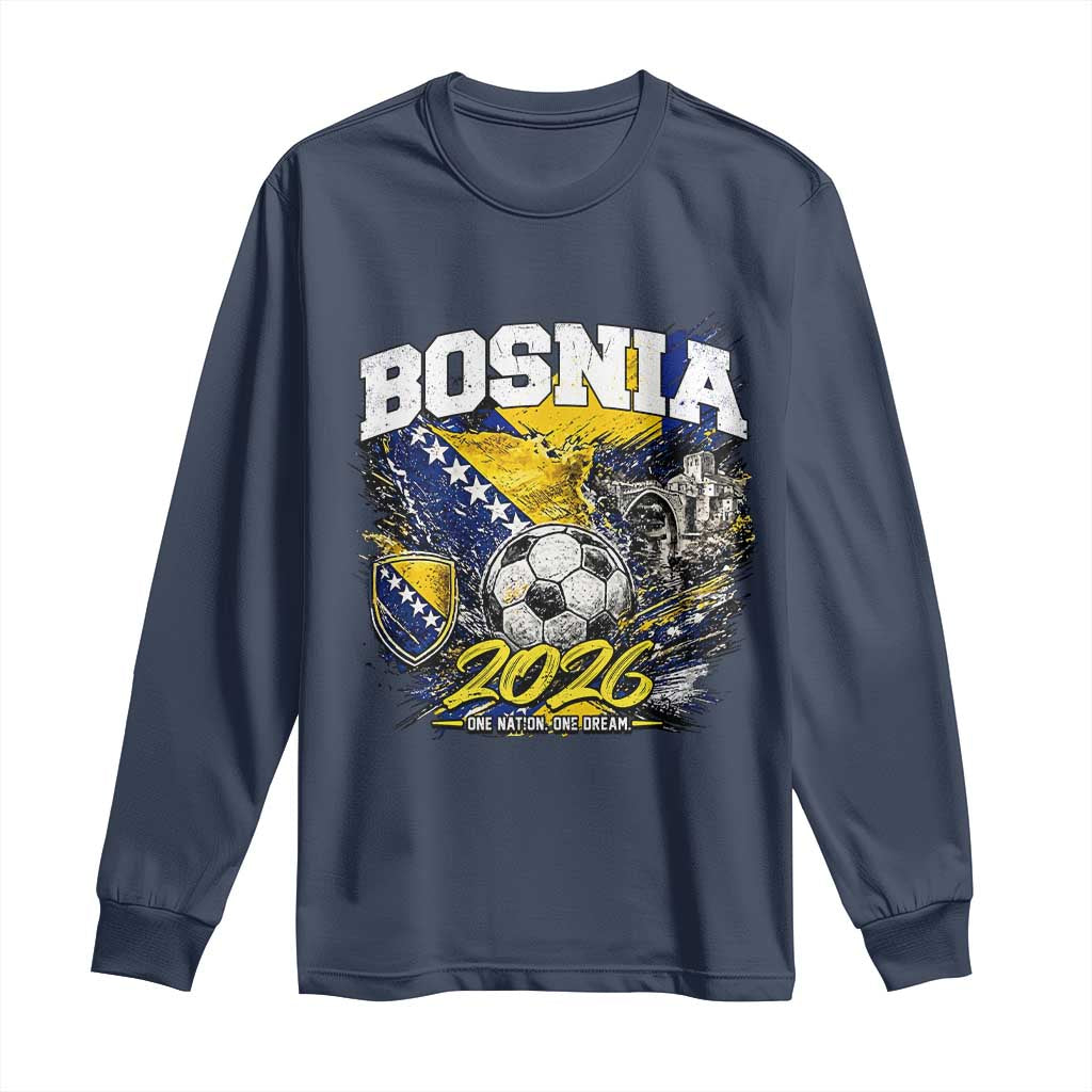 Bosnia Soccer Jersey Pride 2026 Long Sleeve Shirt One Nation One Dream Heritage Football Sports Fan
