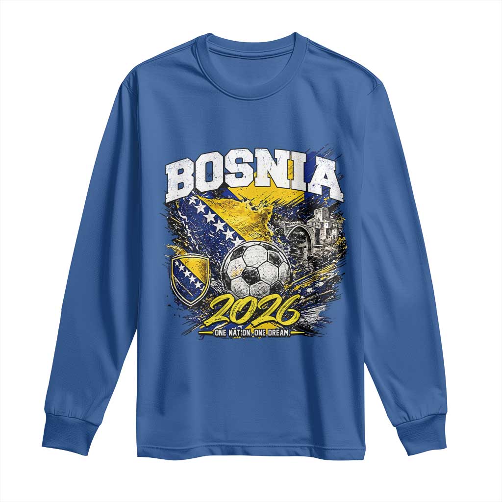 Bosnia Soccer Jersey Pride 2026 Long Sleeve Shirt One Nation One Dream Heritage Football Sports Fan