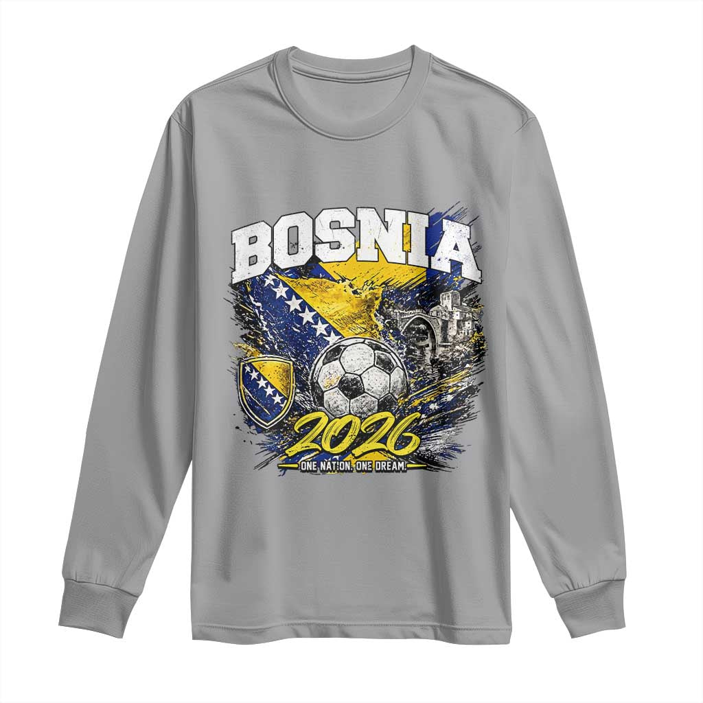 Bosnia Soccer Jersey Pride 2026 Long Sleeve Shirt One Nation One Dream Heritage Football Sports Fan