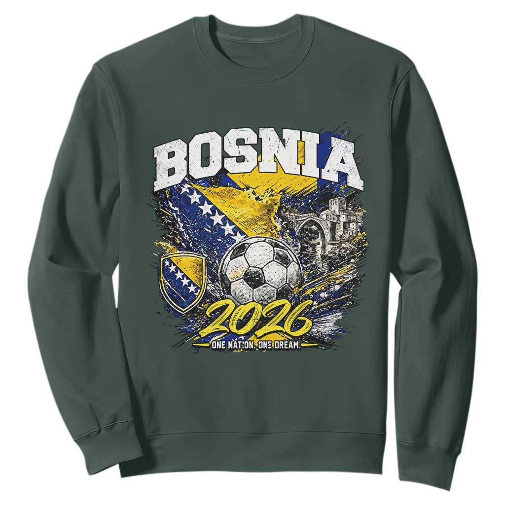 Bosnia Soccer Jersey Pride 2026 Sweatshirt One Nation One Dream Heritage Football Sports Fan