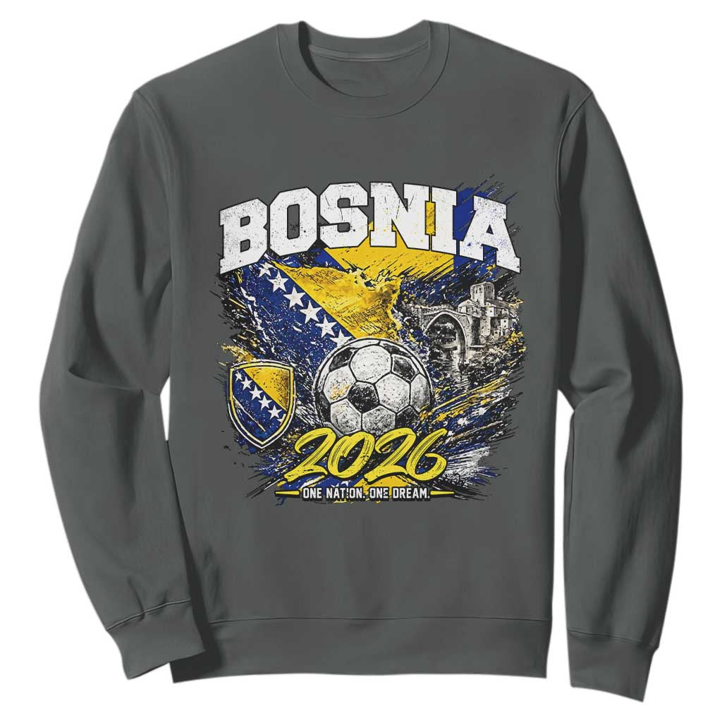 Bosnia Soccer Jersey Pride 2026 Sweatshirt One Nation One Dream Heritage Football Sports Fan