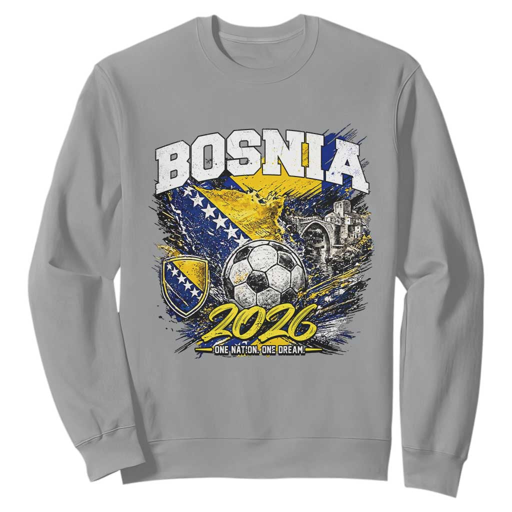 Bosnia Soccer Jersey Pride 2026 Sweatshirt One Nation One Dream Heritage Football Sports Fan