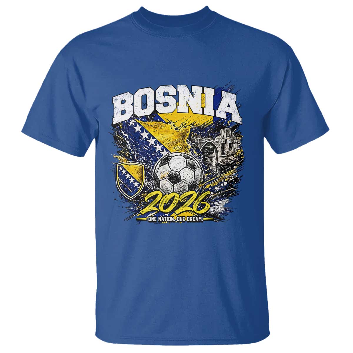 Bosnia Soccer Jersey Pride 2026 T Shirt One Nation One Dream Heritage Football Sports Fan