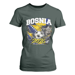 Bosnia Soccer Jersey Pride 2026 T Shirt For Women One Nation One Dream Heritage Football Sports Fan