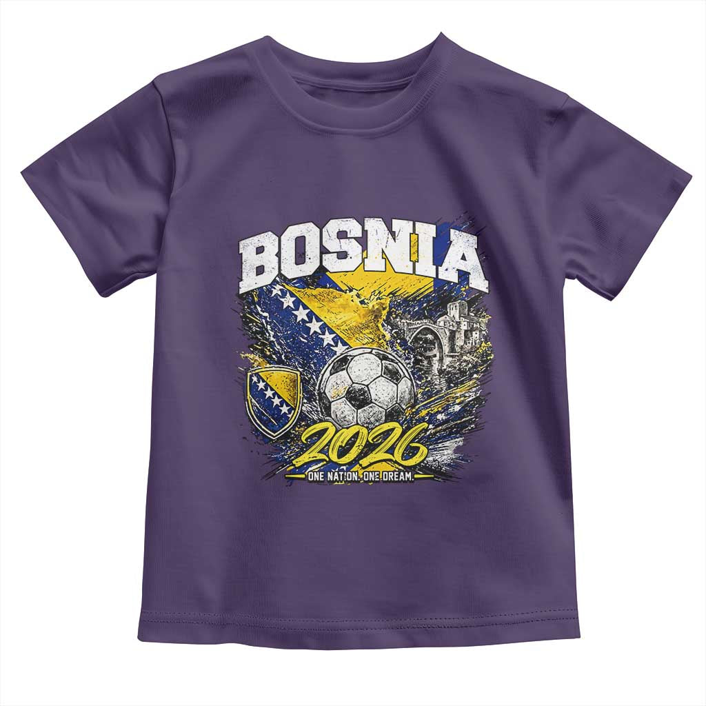 Bosnia Soccer Jersey Pride 2026 Toddler T Shirt One Nation One Dream Heritage Football Sports Fan