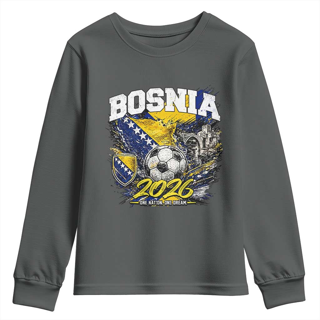 Bosnia Soccer Jersey Pride 2026 Youth Sweatshirt One Nation One Dream Heritage Football Sports Fan