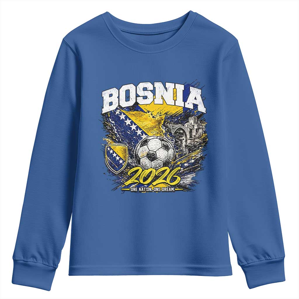 Bosnia Soccer Jersey Pride 2026 Youth Sweatshirt One Nation One Dream Heritage Football Sports Fan