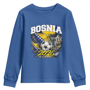 Bosnia Soccer Jersey Pride 2026 Youth Sweatshirt One Nation One Dream Heritage Football Sports Fan