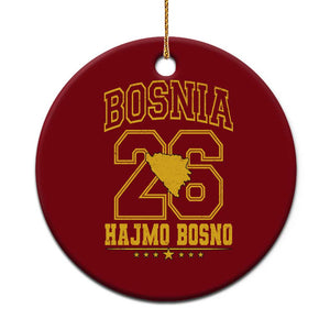 Lets Go Bosnia 2026 Hajmo Bosno Vintage Varsity Sports Style Ceramic Ornament Bosnia Herzegovina Map Soccer Lover Football Fan TS02 1pc Red Print Your Wear