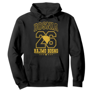 Lets Go Bosnia 2026 Hajmo Bosno Vintage Varsity Sports Style Hoodie Bosnia Herzegovina Map Soccer Lover Football Fan TS02 Black Print Your Wear