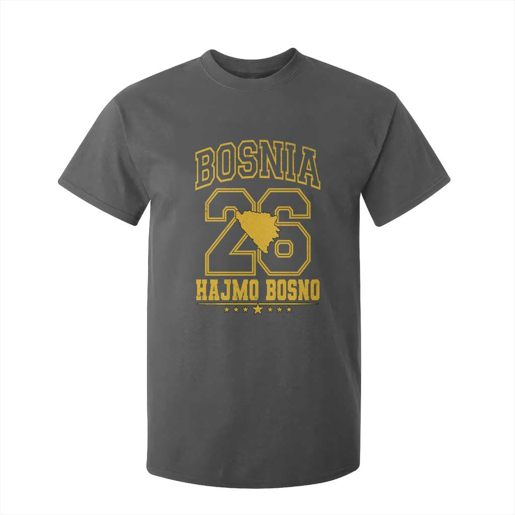 Lets Go Bosnia 2026 Hajmo Bosno Vintage Varsity Sports Style T Shirt For Kid Bosnia Herzegovina Map Soccer Lover Football Fan TS02 Dark Heather Print Your Wear