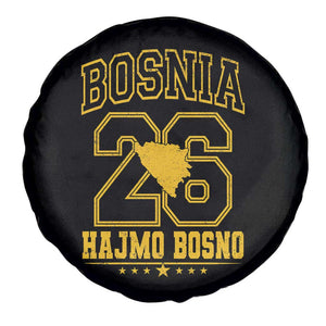 Lets Go Bosnia 2026 Hajmo Bosno Vintage Varsity Sports Style Spare Tire Cover Bosnia Herzegovina Map Soccer Lover Football Fan TS02 Print Your Wear