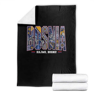 Lets Go Bosnia Heritage Hajmo Bosno Cultural Mosaic Pattern Throw Blanket Bosnia Herzegovina Map Soccer Lover Football Fan
