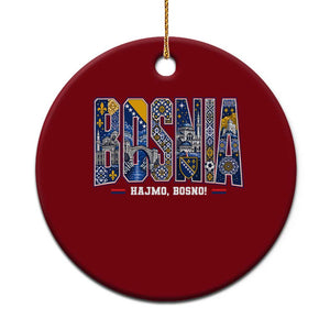 Lets Go Bosnia Heritage Hajmo Bosno Cultural Mosaic Pattern Ceramic Ornament Bosnia Herzegovina Map Soccer Lover Football Fan