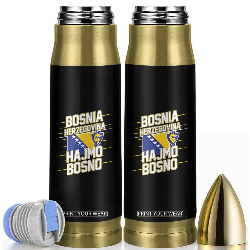 Lets Go Bosnia Herzegovina Hajmo Bosno Dragon Shield Bullet Tumbler Soccer Team Pride Football Fan Heritage TS02 Black Print Your Wear