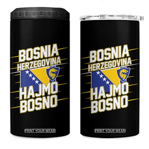 Lets Go Bosnia Herzegovina Hajmo Bosno Dragon Shield 4 in 1 Can Cooler Tumbler Soccer Team Pride Football Fan Heritage
