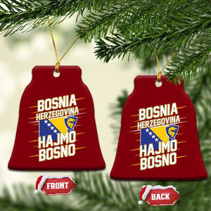 Lets Go Bosnia Herzegovina Hajmo Bosno Dragon Shield Ceramic Ornament Soccer Team Pride Football Fan Heritage