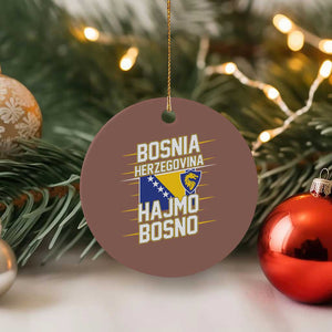 Lets Go Bosnia Herzegovina Hajmo Bosno Dragon Shield Ceramic Ornament Soccer Team Pride Football Fan Heritage