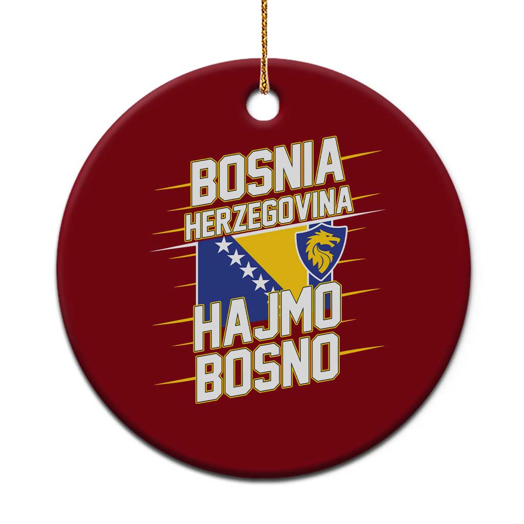Lets Go Bosnia Herzegovina Hajmo Bosno Dragon Shield Ceramic Ornament Soccer Team Pride Football Fan Heritage TS02 1pc Red Print Your Wear
