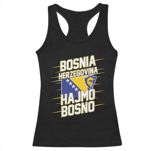 Lets Go Bosnia Herzegovina Hajmo Bosno Dragon Shield Racerback Tank Top Soccer Team Pride Football Fan Heritage TS02 Black Print Your Wear