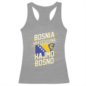 Lets Go Bosnia Herzegovina Hajmo Bosno Dragon Shield Racerback Tank Top Soccer Team Pride Football Fan Heritage TS02 Sport Gray Print Your Wear