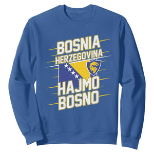 Lets Go Bosnia Herzegovina Hajmo Bosno Dragon Shield Sweatshirt Soccer Team Pride Football Fan Heritage TS02 Royal Blue Print Your Wear