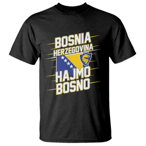 Lets Go Bosnia Herzegovina Hajmo Bosno Dragon Shield T Shirt Soccer Team Pride Football Fan Heritage TS02 Black Print Your Wear