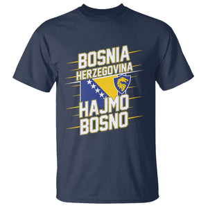 Lets Go Bosnia Herzegovina Hajmo Bosno Dragon Shield T Shirt Soccer Team Pride Football Fan Heritage TS02 Navy Print Your Wear