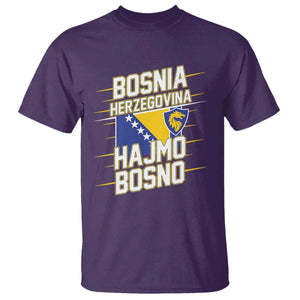 Lets Go Bosnia Herzegovina Hajmo Bosno Dragon Shield T Shirt Soccer Team Pride Football Fan Heritage TS02 Purple Print Your Wear