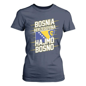 Lets Go Bosnia Herzegovina Hajmo Bosno Dragon Shield T Shirt For Women Soccer Team Pride Football Fan Heritage TS02 Navy Print Your Wear