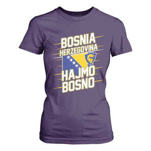 Lets Go Bosnia Herzegovina Hajmo Bosno Dragon Shield T Shirt For Women Soccer Team Pride Football Fan Heritage TS02 Purple Print Your Wear