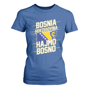 Lets Go Bosnia Herzegovina Hajmo Bosno Dragon Shield T Shirt For Women Soccer Team Pride Football Fan Heritage TS02 Royal Blue Print Your Wear
