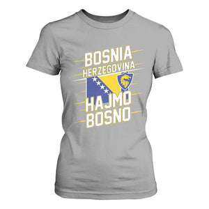 Lets Go Bosnia Herzegovina Hajmo Bosno Dragon Shield T Shirt For Women Soccer Team Pride Football Fan Heritage TS02 Sport Gray Print Your Wear