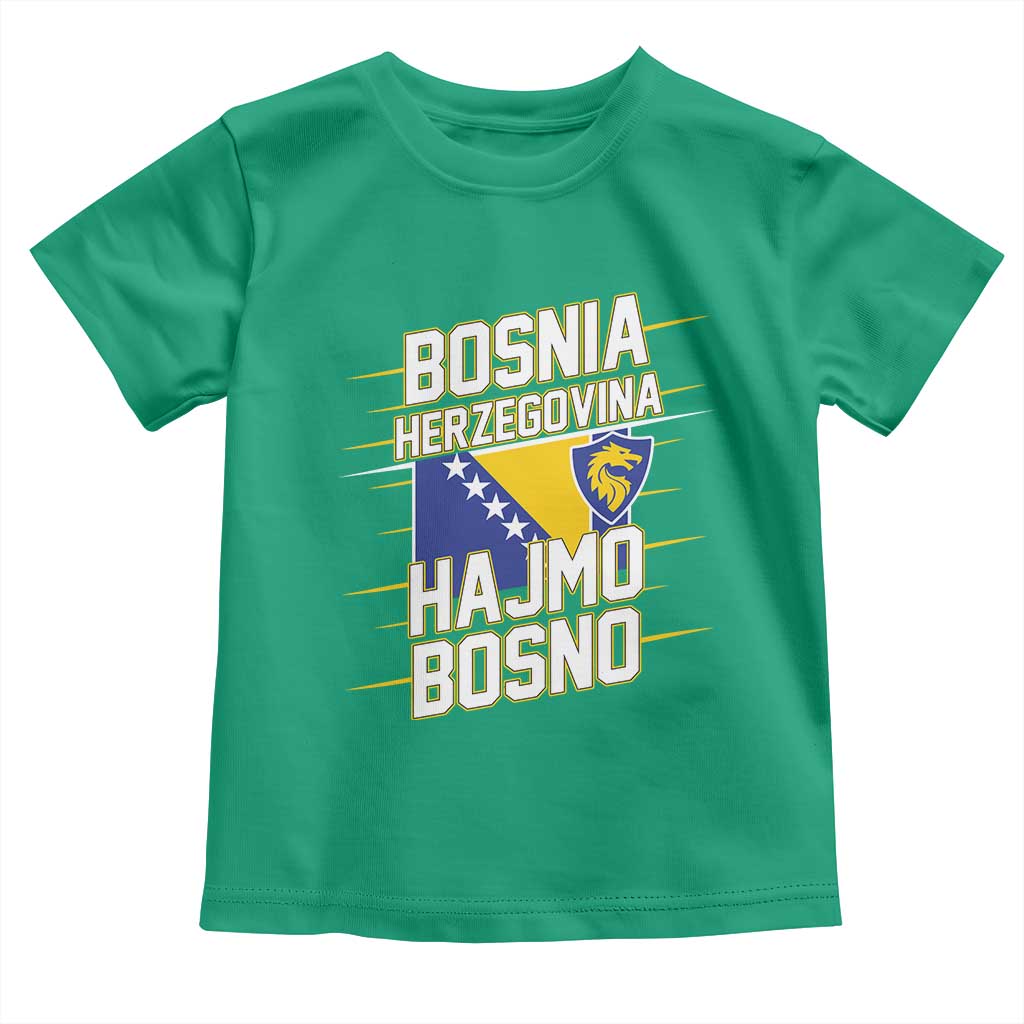 Lets Go Bosnia Herzegovina Hajmo Bosno Dragon Shield Toddler T Shirt Soccer Team Pride Football Fan Heritage TS02 Irish Green Print Your Wear