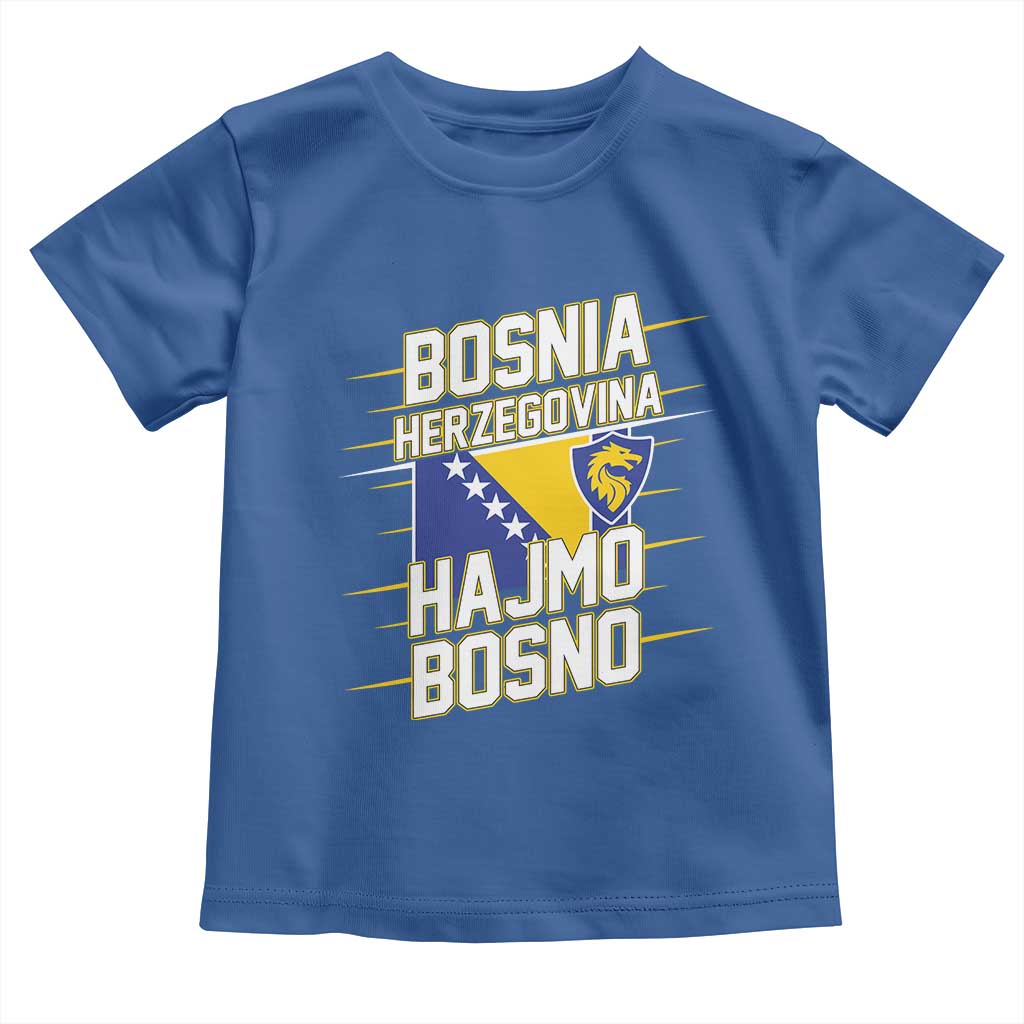 Lets Go Bosnia Herzegovina Hajmo Bosno Dragon Shield Toddler T Shirt Soccer Team Pride Football Fan Heritage TS02 Royal Blue Print Your Wear
