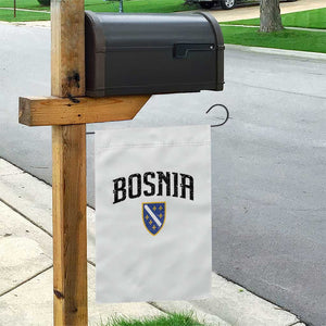 Vintage Bosnia Coat of Arms Minimalist Garden Flag Golden Lily Heritage Shield Graphic
