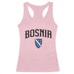 Vintage Bosnia Coat of Arms Minimalist Racerback Tank Top Golden Lily Heritage Shield Graphic TS02 Light Pink Print Your Wear