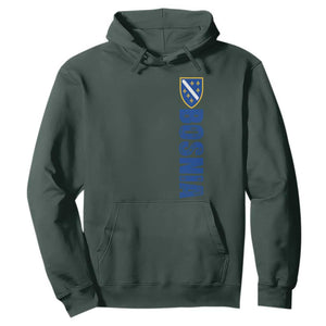 Bosnia Typography Coat of Arms Hoodie Golden Lily Shield Modern Graphic
