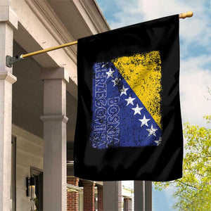 Vintage Grunge Bosnia Herzegovina National Flag Garden Flag Bosnian Pride Soccer Heritage Sports Fan