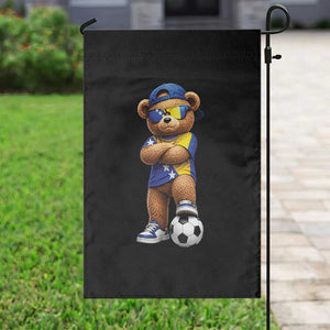 Cool Bosnia Herzegovina Flag Teddy Bear Soccer Fan Garden Flag BIH Bosnian Heritage Football Lovers