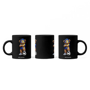 Cool Bosnia Herzegovina Flag Teddy Bear Soccer Fan Coffee Mug BIH Bosnian Heritage Football Lovers