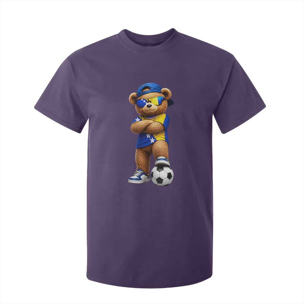 Cool Bosnia Herzegovina Flag Teddy Bear Soccer Fan T Shirt For Kid BIH Bosnian Heritage Football Lovers