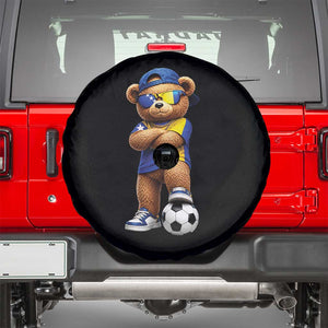 Cool Bosnia Herzegovina Flag Teddy Bear Soccer Fan Spare Tire Cover BIH Bosnian Heritage Football Lovers
